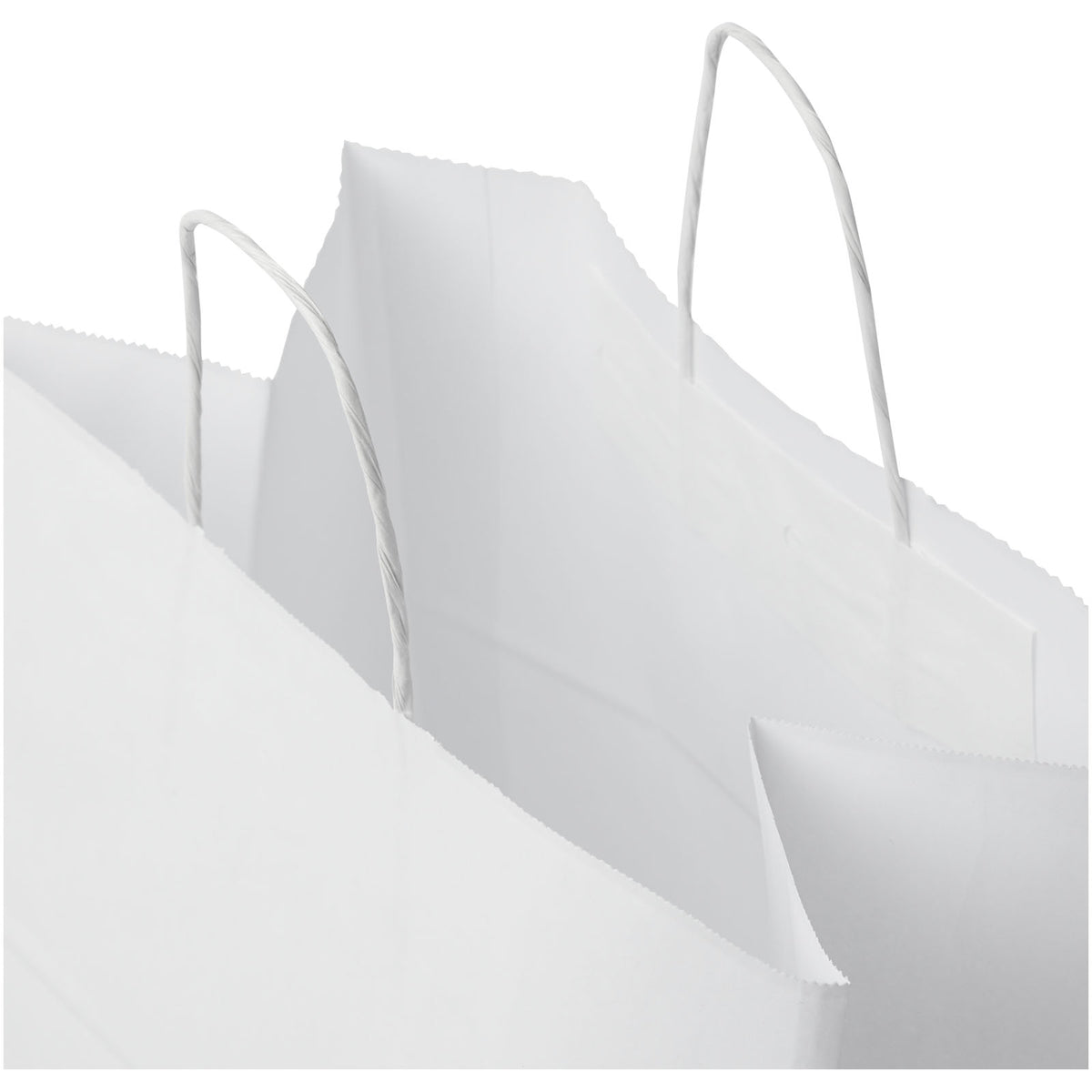 Kraftpapiertasche 80 90 g/m² mit gedrehten Griffen, 34 × 20 × 35 cm – Weiss