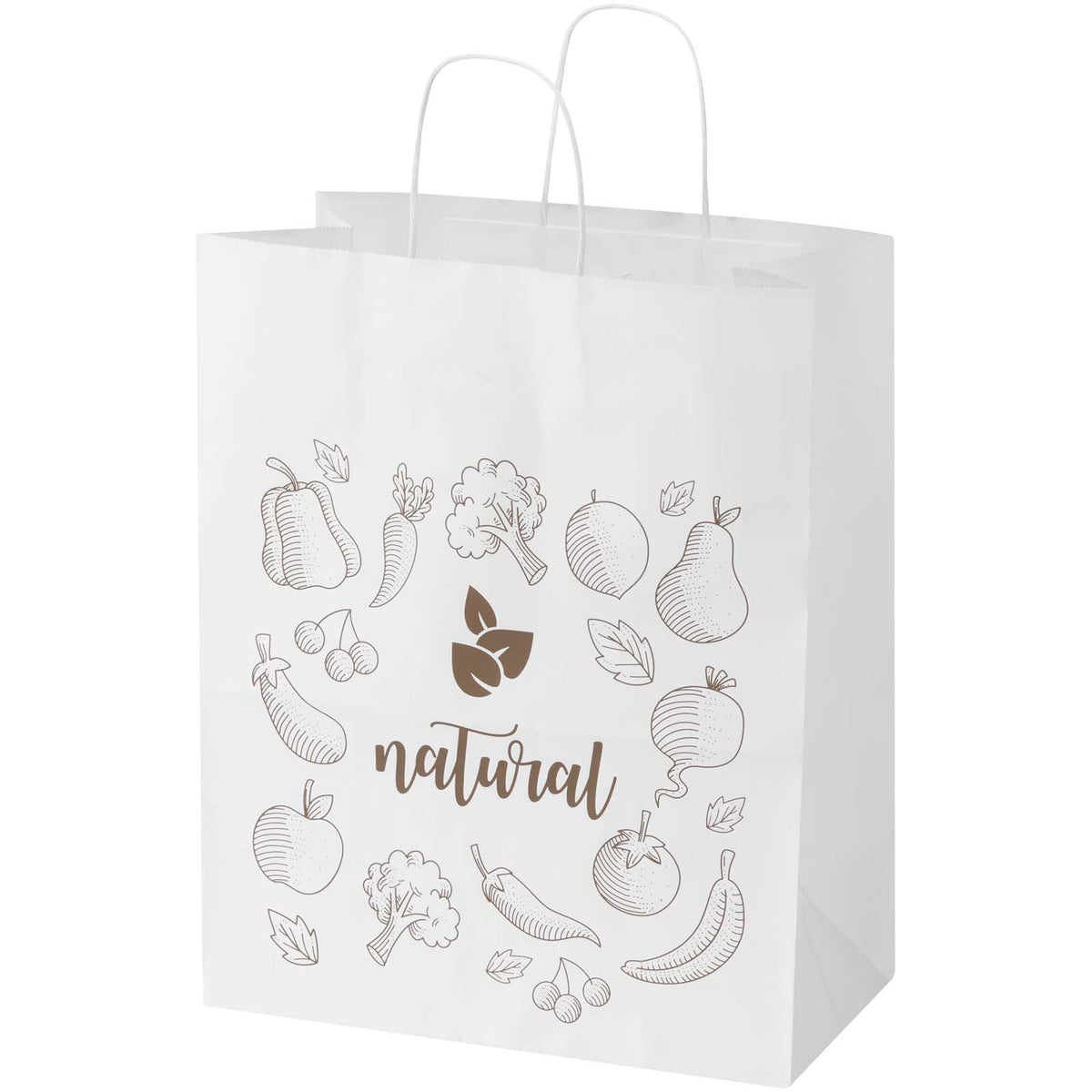 Kraft 80–90 g/m² Papiertasche mit Kordelgriffen, 32 × 17 × 39 cm