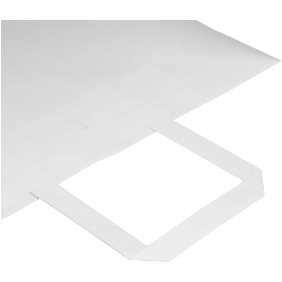 Kraft 80–90 g/m² Papiertasche mit flachen Griffen, 32 × 17 × 39 cm – Weiss