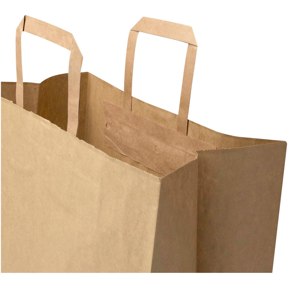 Kraft 80–90 g/m² Papiertasche mit flachen Griffen, 32 × 17 × 39 cm – Kraftpapier