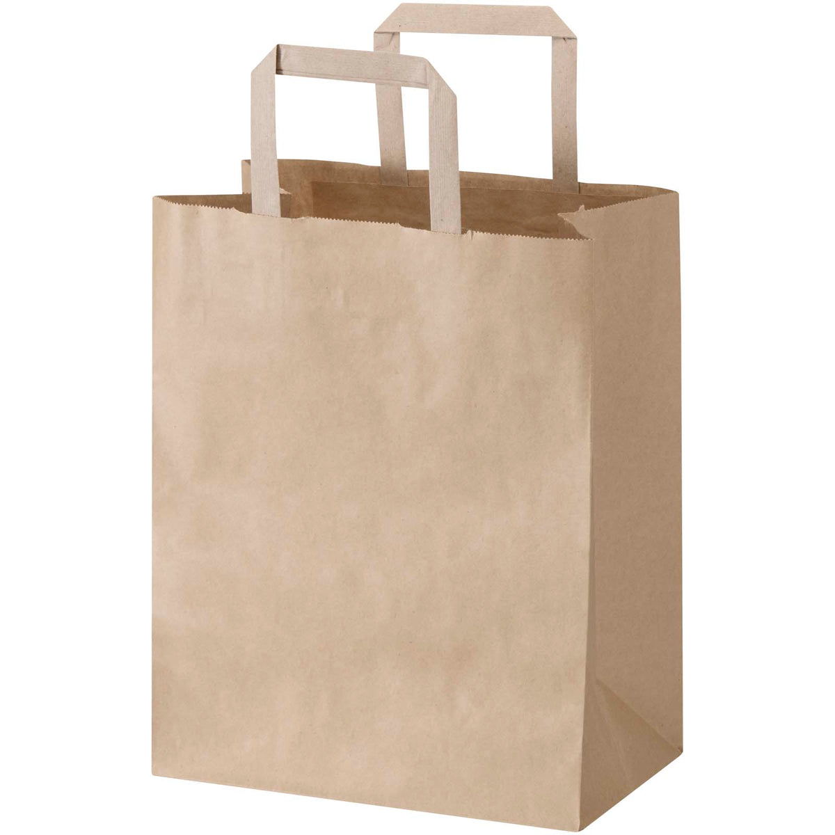 Kraft 80 g/m² Papiertasche mit flachen Griffen, 25 × 15 × 32 cm – Kraftpapier