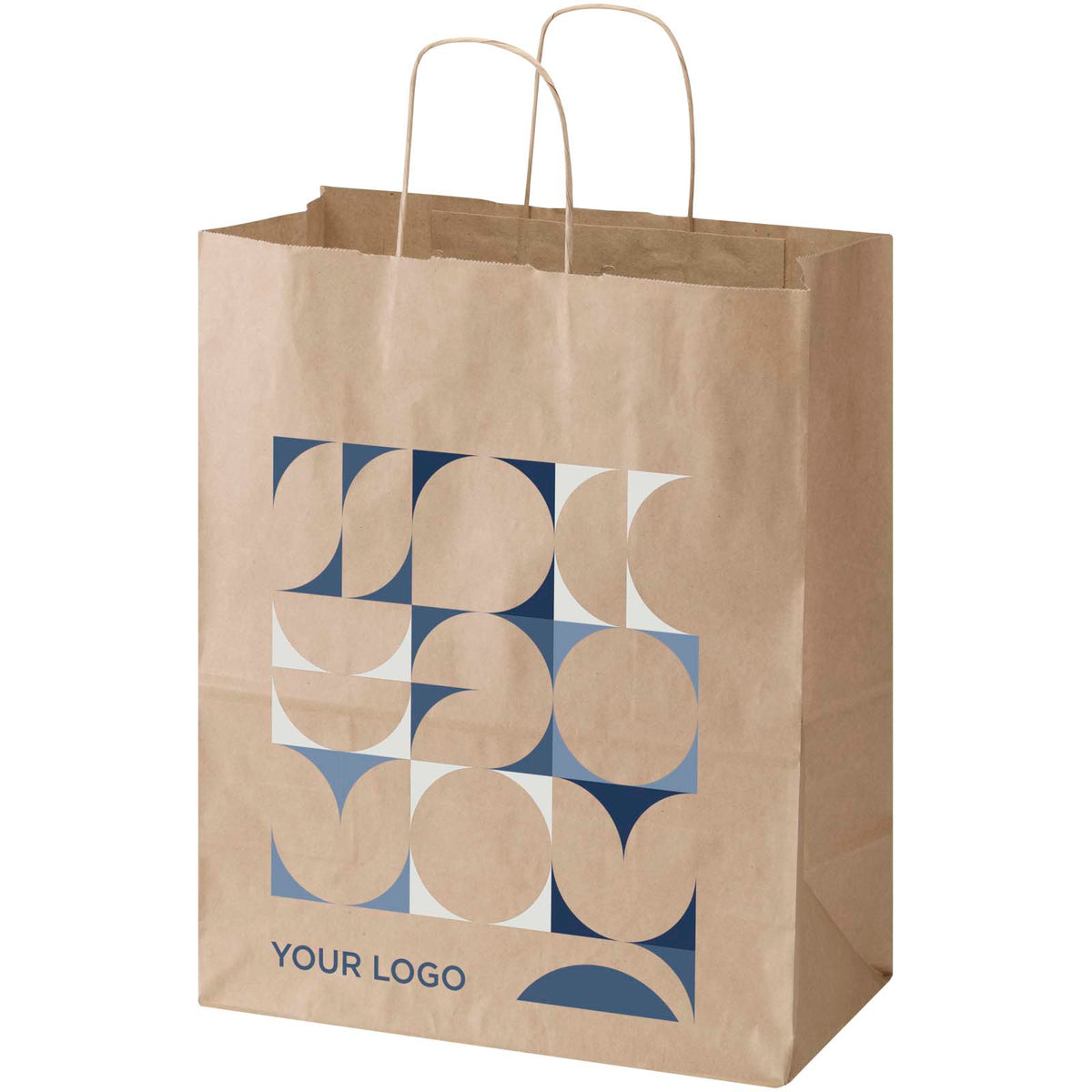 Kraft 80–90 g/m² Papiertasche mit Kordelgriffen, 25 × 15 × 32 cm – Kraftpapier