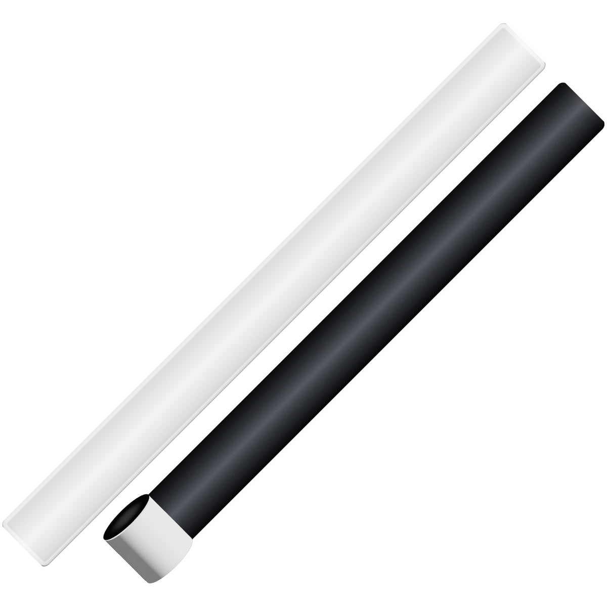 RFX™ 34 cm reflektierendes PVC Schnapparmband – Weiss