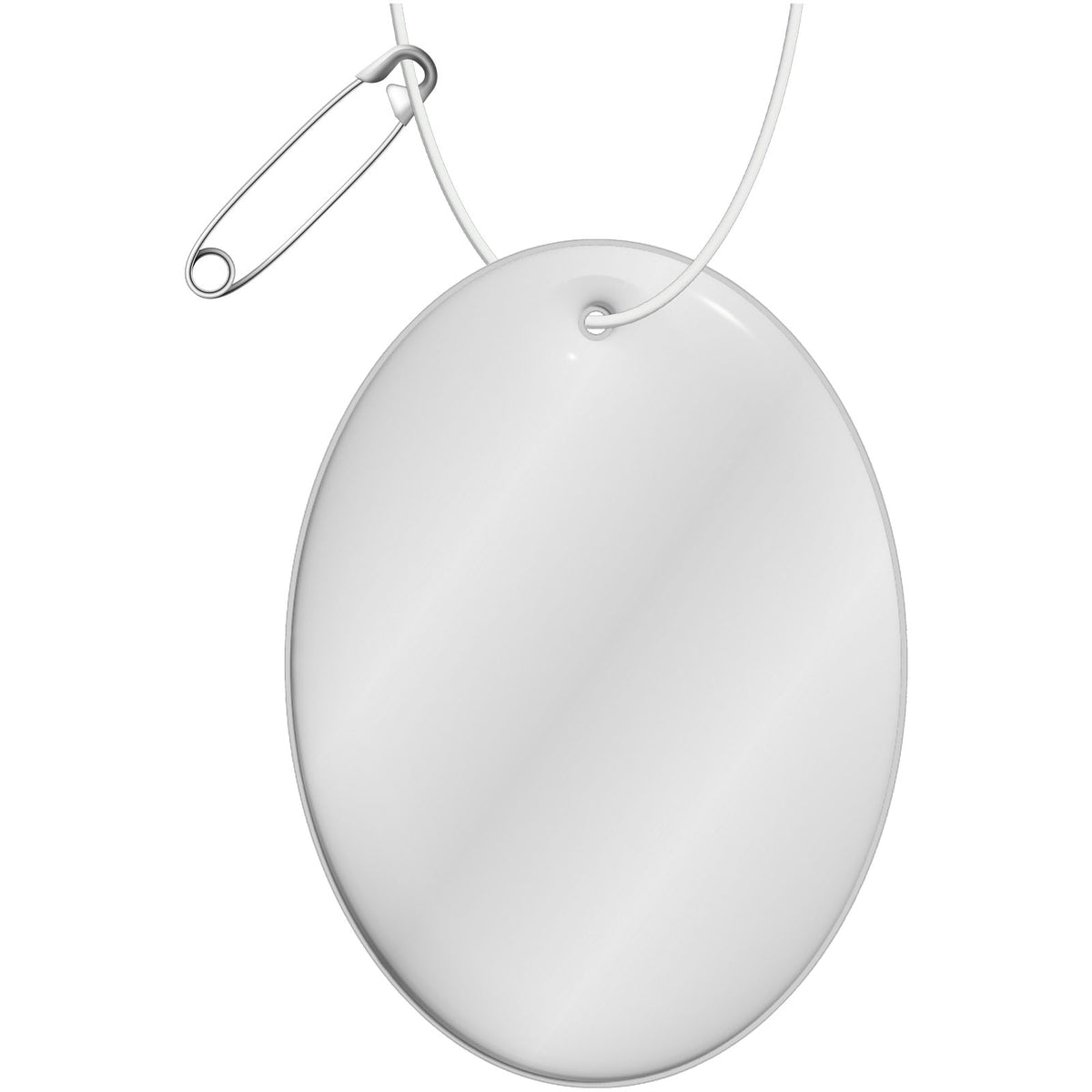 RFX™ H 12 Reflektierender, ovaler Anhänger – Weiss