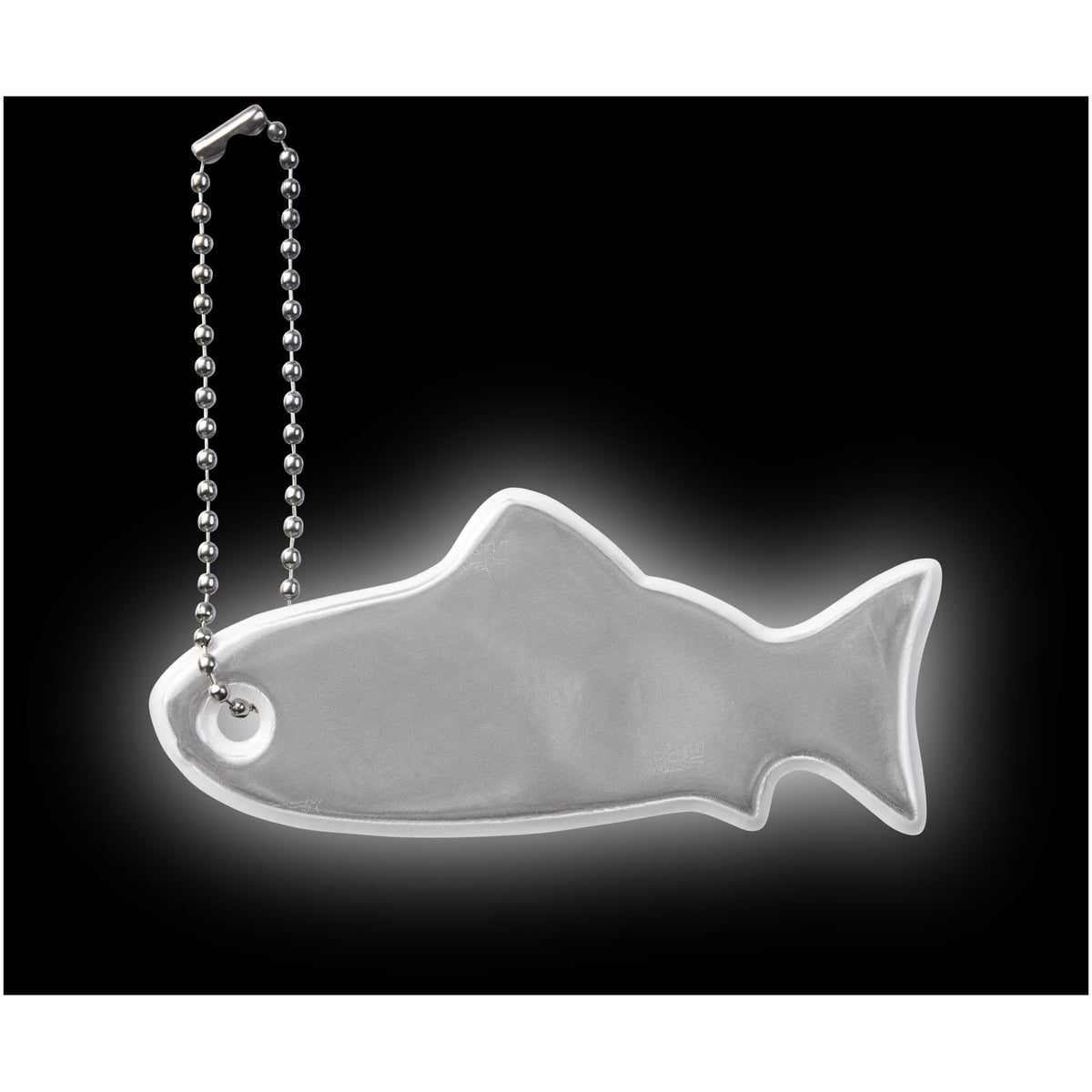 RFX™ H 12 Reflektierender Anhänger in Haiform – Weiss