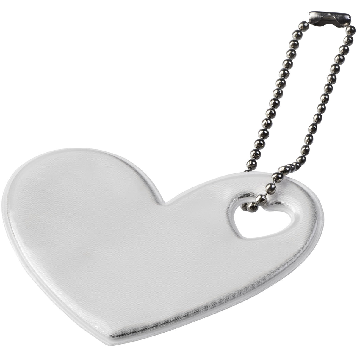 RFX™ H 12 Reflektierender Anhänger in Herzform – Weiss