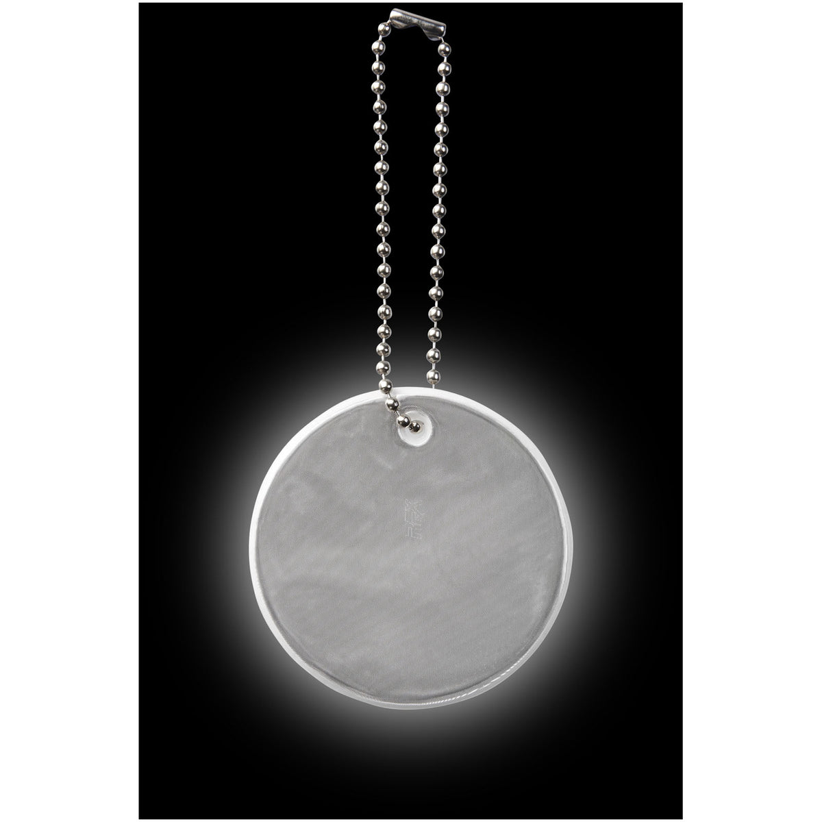 RFX™ H 16 Reflektierender, kleiner, runder Anhänger – Weiss