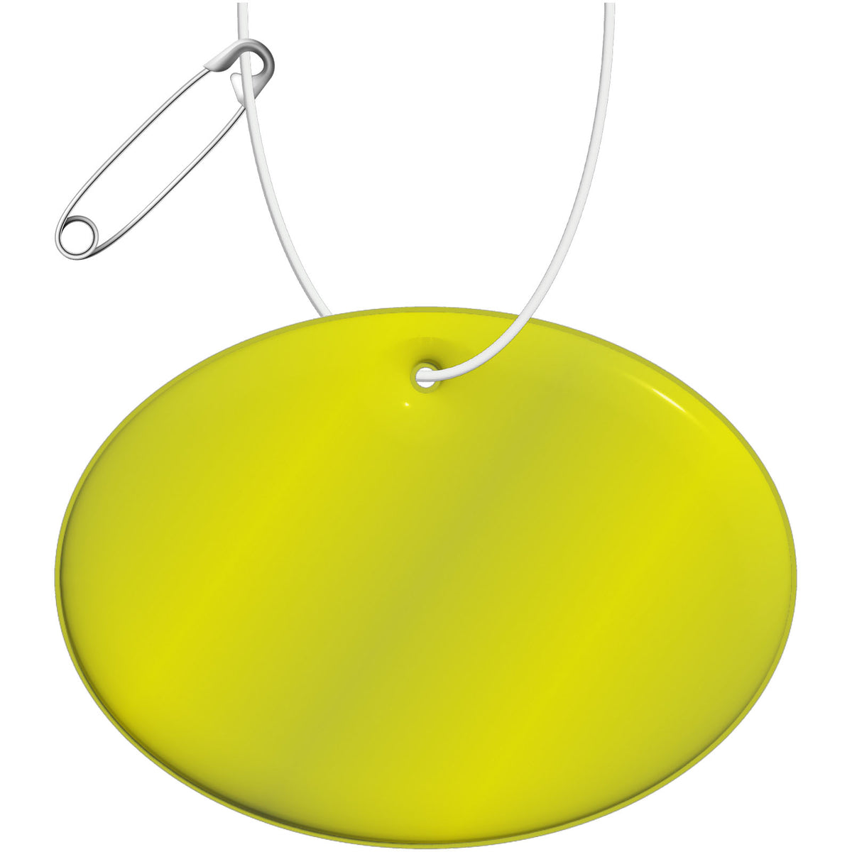 RFX™ H 12 Reflektierender, großer, runder Anhänger – Neongelb