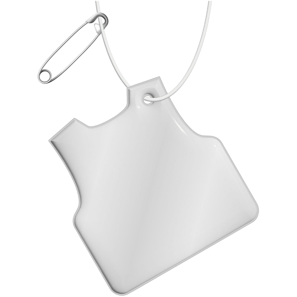 RFX™ H 16 Reflektierender Anhänger in Form einer Weste – Weiss
