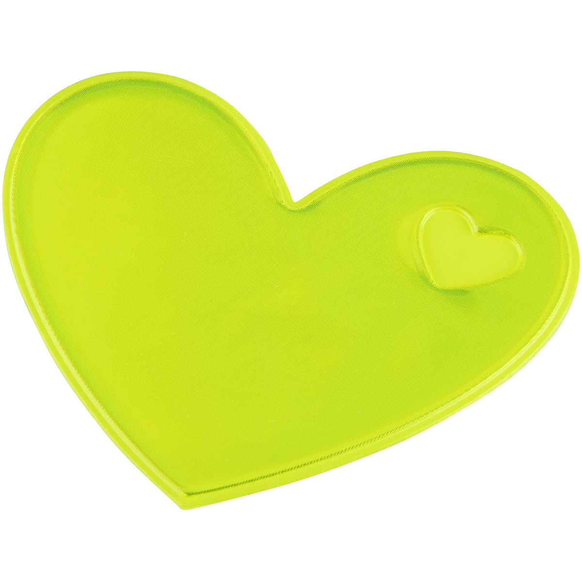 RFX™ S 12 Reflektierender Herz PVC Aufkleber M – Neongelb