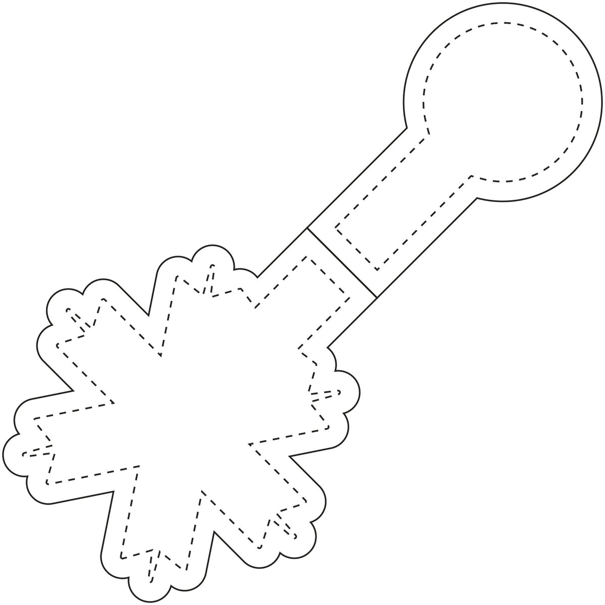 RFX™ M 10 Reflektierender PVC Magnet Schneeflocke – Neongelb