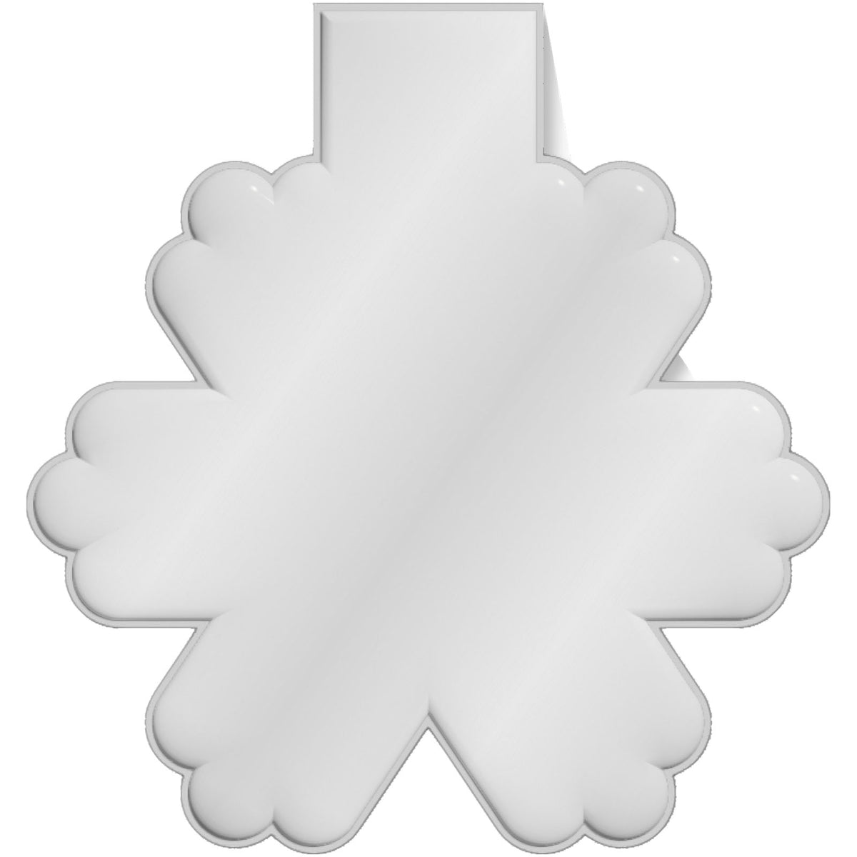 RFX™ M 10 Reflektierender TPU Magnet Schneeflocke – Weiss