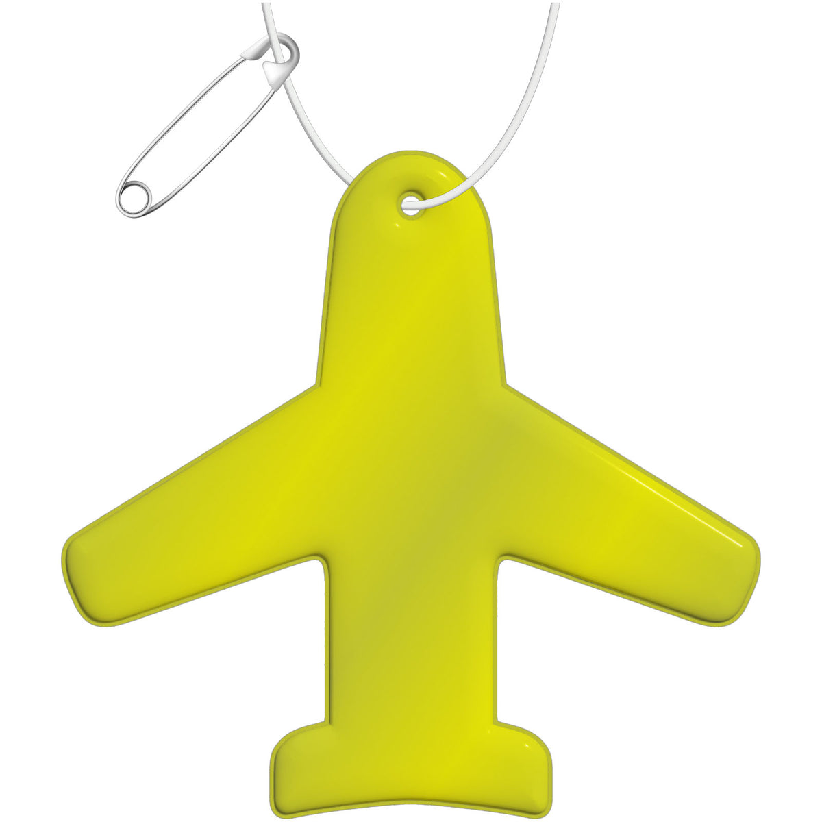 RFX™ H 09 Reflektierender PVC Anhänger Flugzeugs – Neongelb
