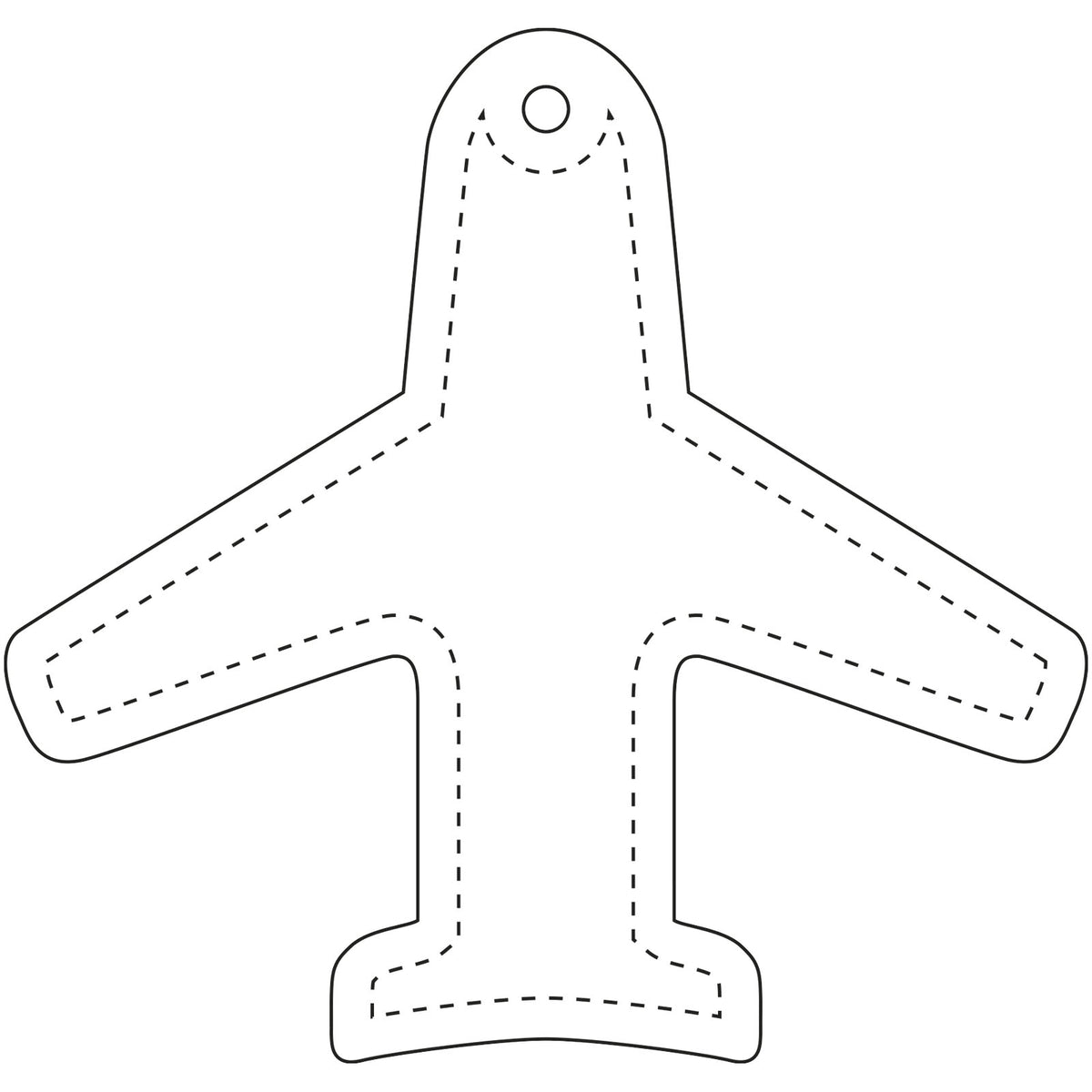 RFX™ H 09 Reflektierender TPU Anhänger Flugzeugs – Weiss