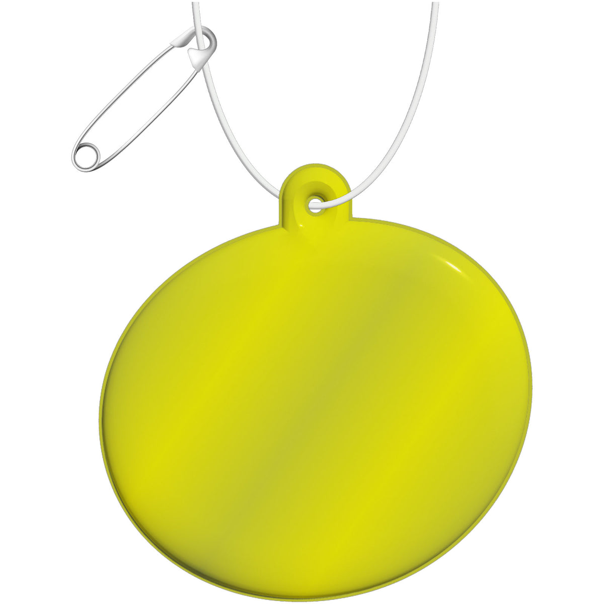 RFX™ H 09 ovaler reflektierender TPU Anhänger – Neongelb