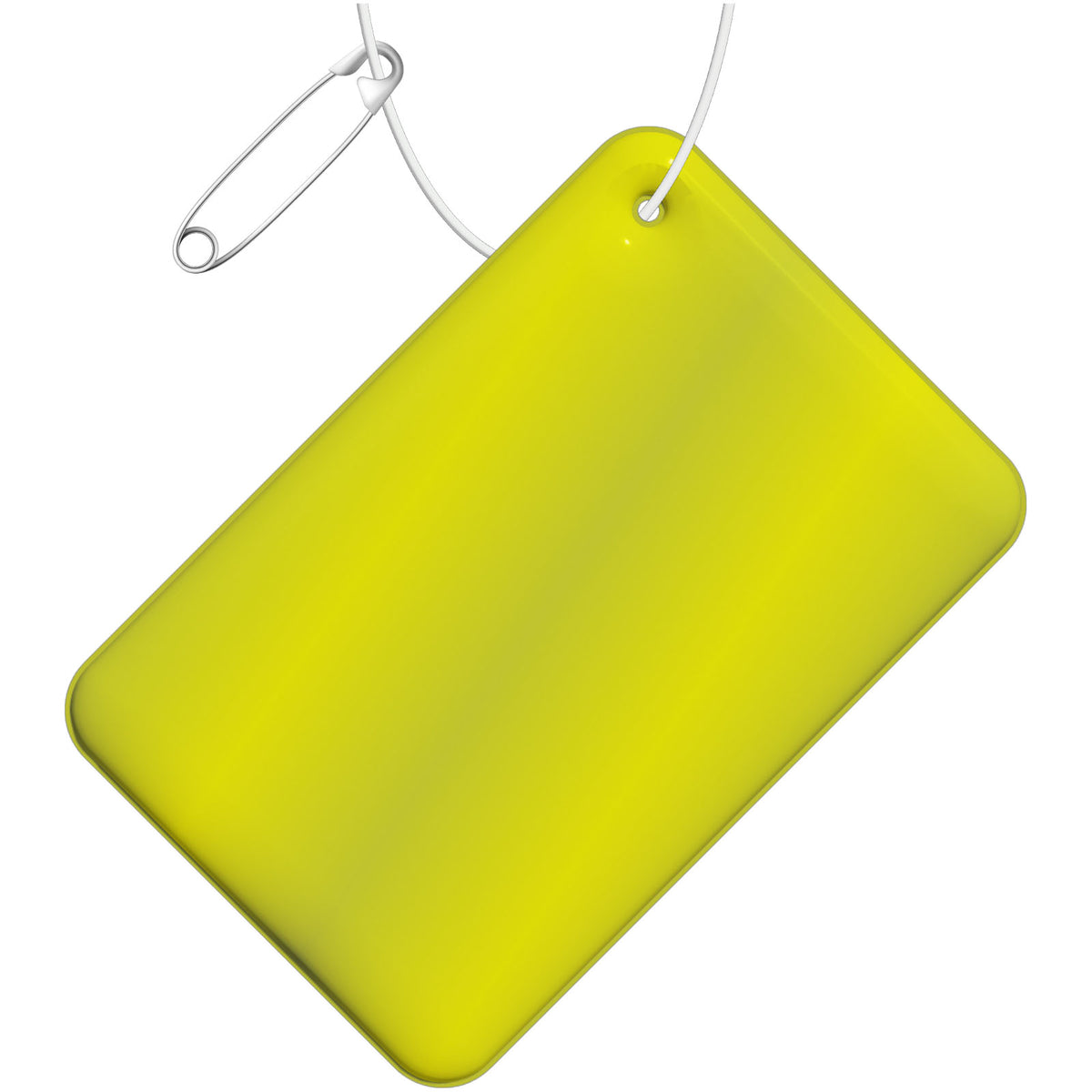 RFX™ H 10 Rechteckiger, reflektierender PVC Anhänger, klein – Neongelb