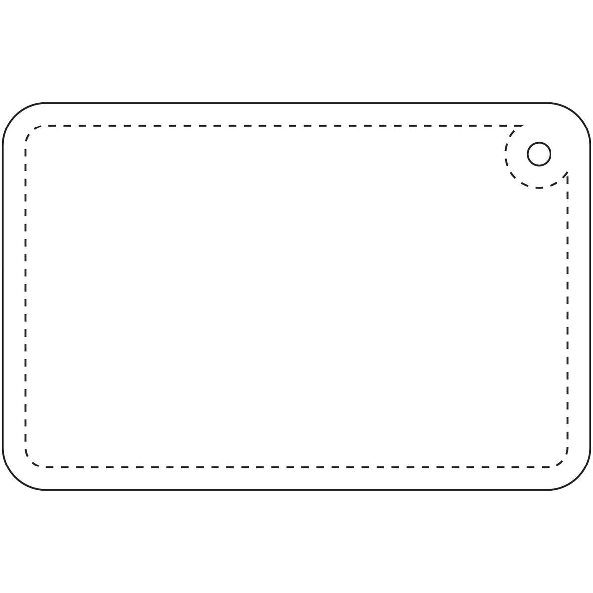 RFX™ H 10 Rechteckiger, reflektierender PVC Anhänger, klein – Neongelb
