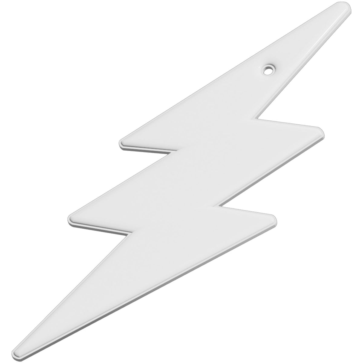 RFX™ H 10 Reflektierender TPU Anhänger Blitz – Weiss