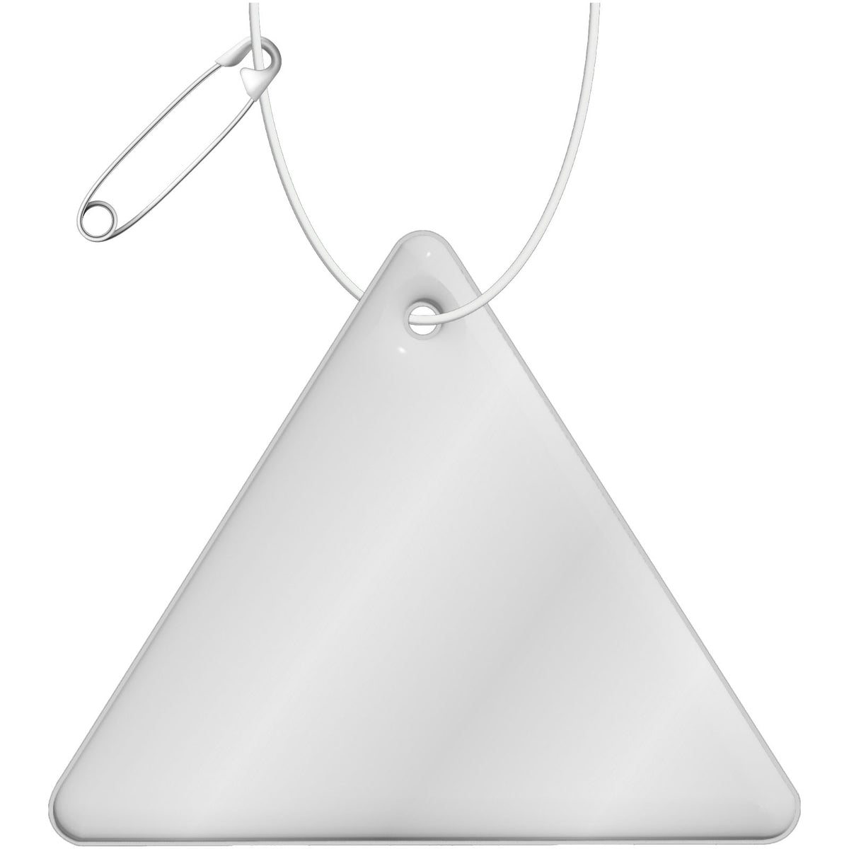RFX™ H 12 Dreieckiger reflektierender PVC Anhänger – Weiss