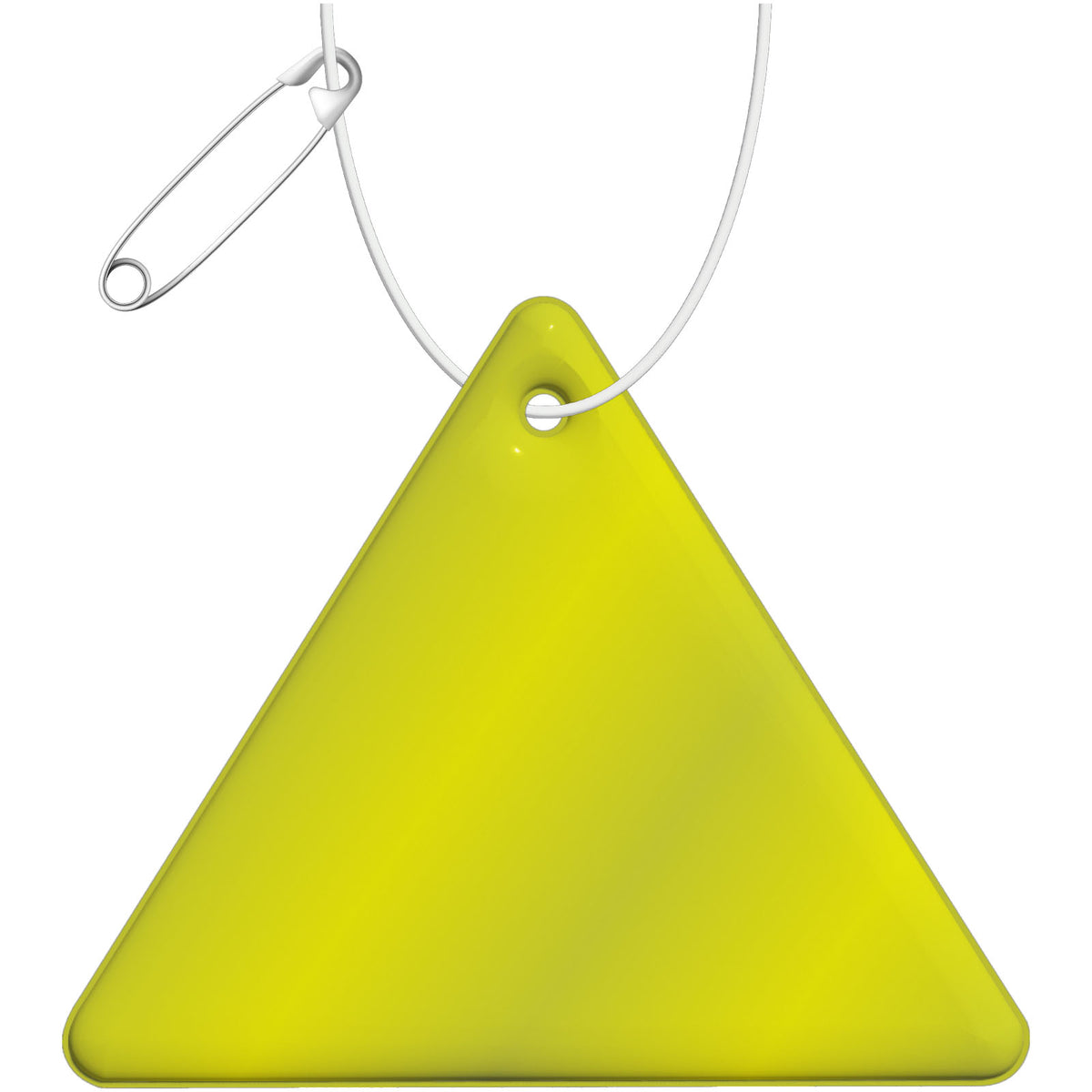 RFX™ H 12 Dreieckiger reflektierender PVC Anhänger – Neongelb