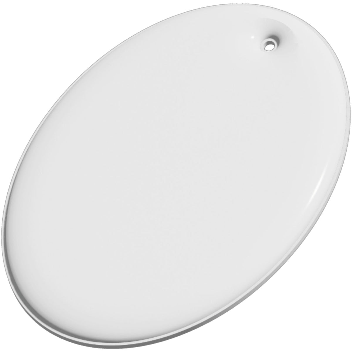 RFX™ H 12 ovaler reflektierender PVC Anhänger – Weiss