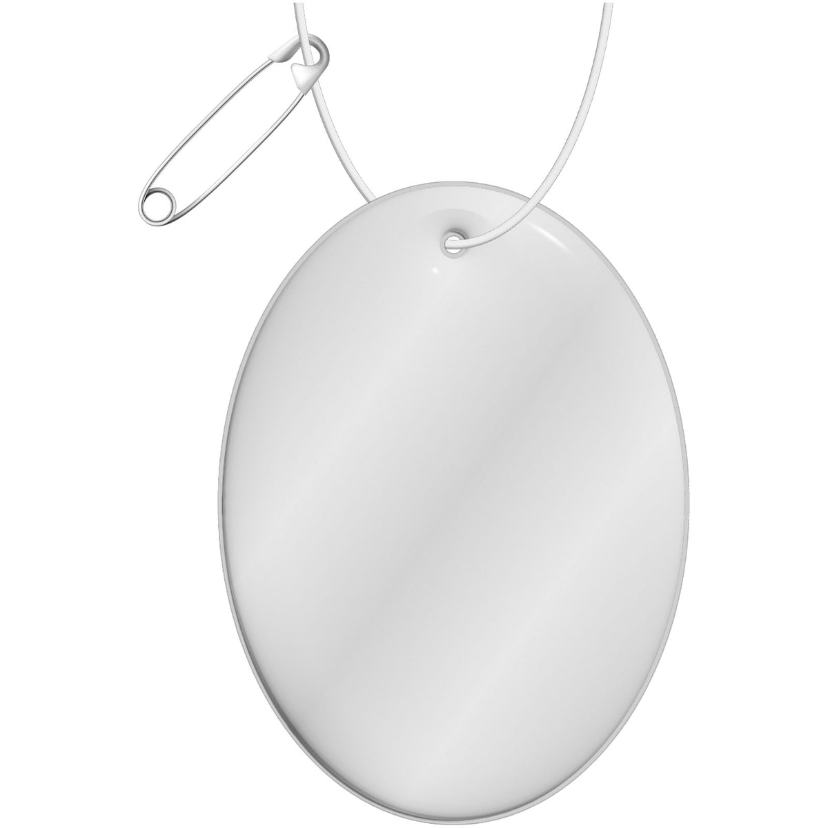 RFX™ H 12 ovaler reflektierender TPU Anhänger – Weiss