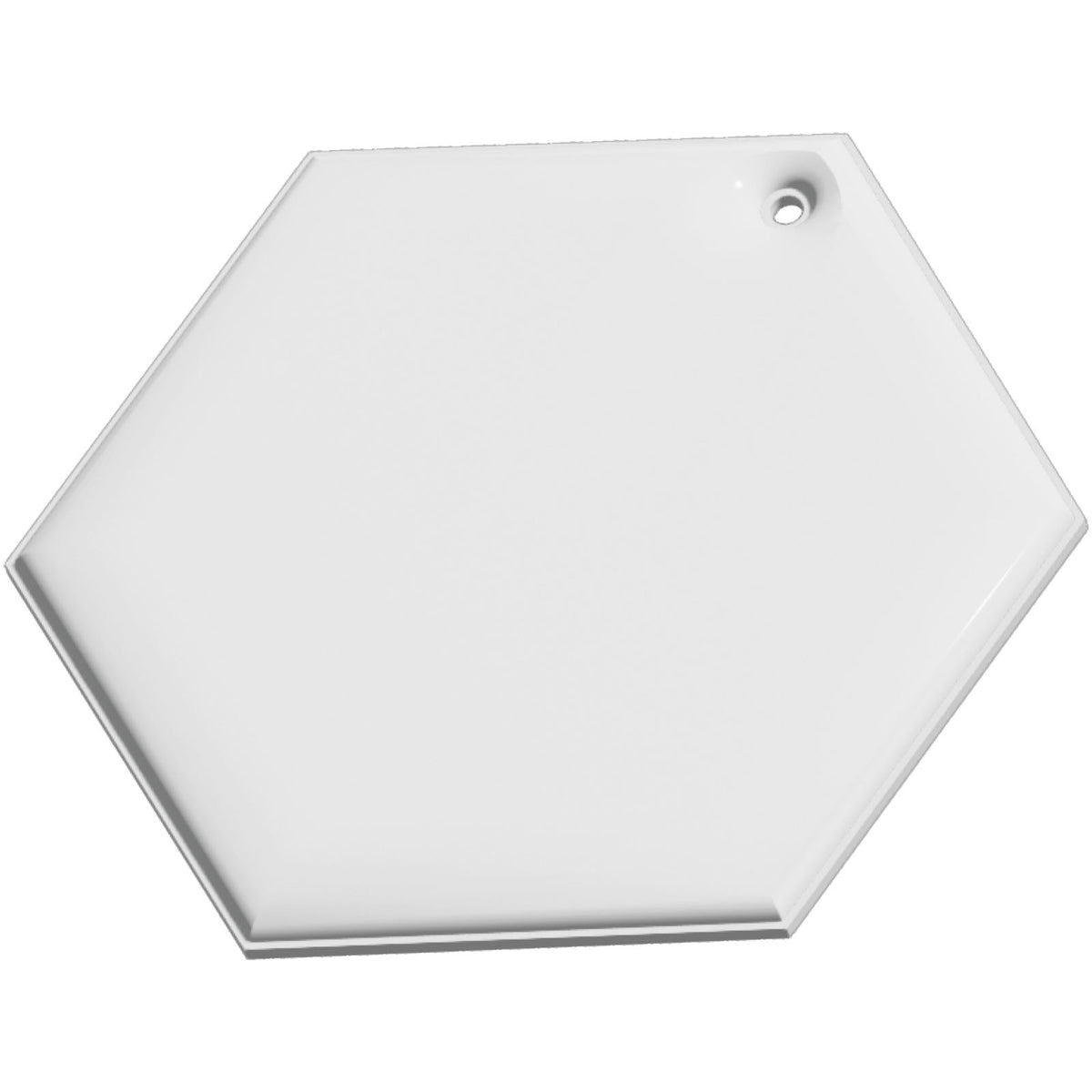 RFX™ H 12 sechseckiger reflektierender TPU Anhänger – Weiss