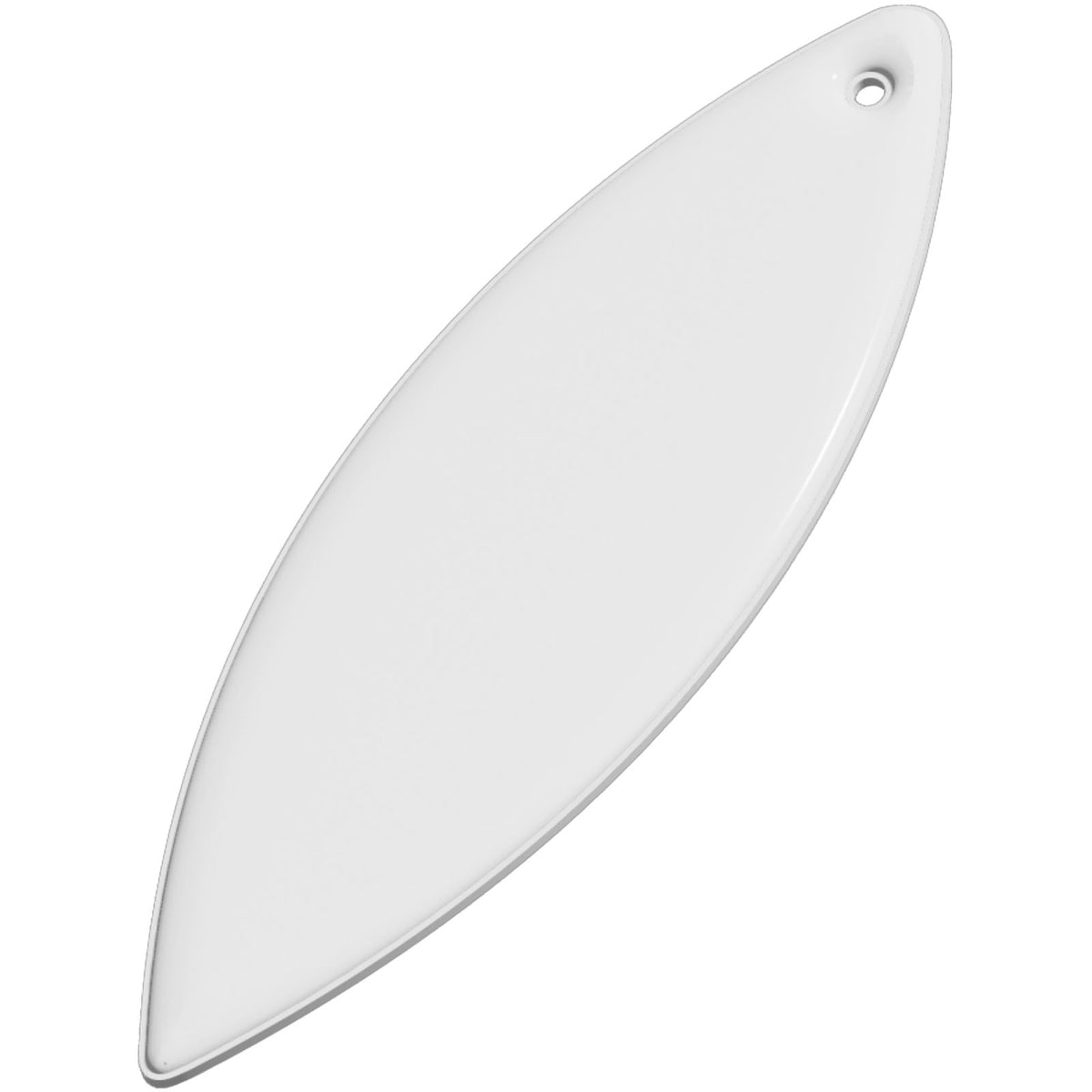RFX™ H 12 ellipsenförmiger reflektierender PVC Anhänger – Weiss
