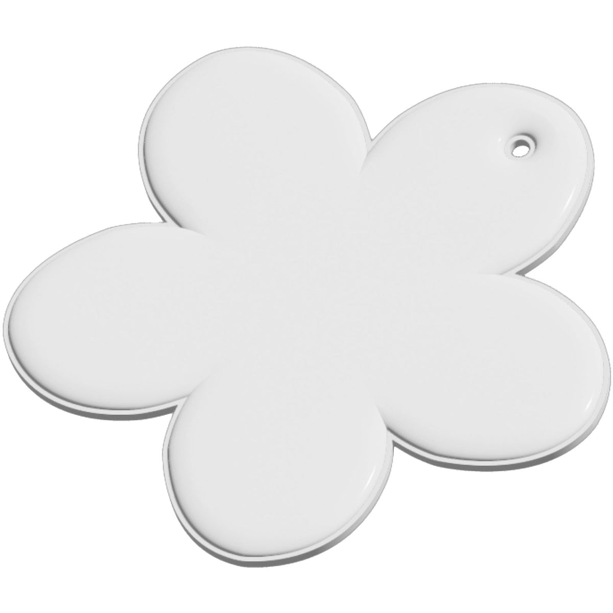 RFX™ H 13 reflektierender PVC Anhänger Blume – Weiss