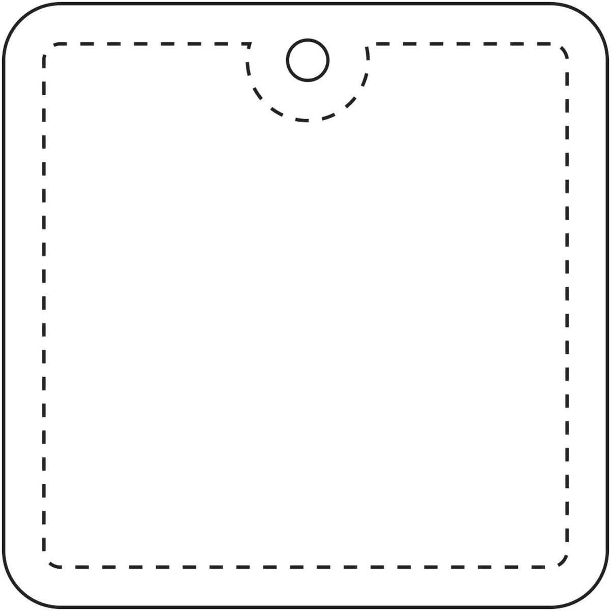 RFX™ H 20 quadratischer reflektierender PVC Anhänger – Neongelb
