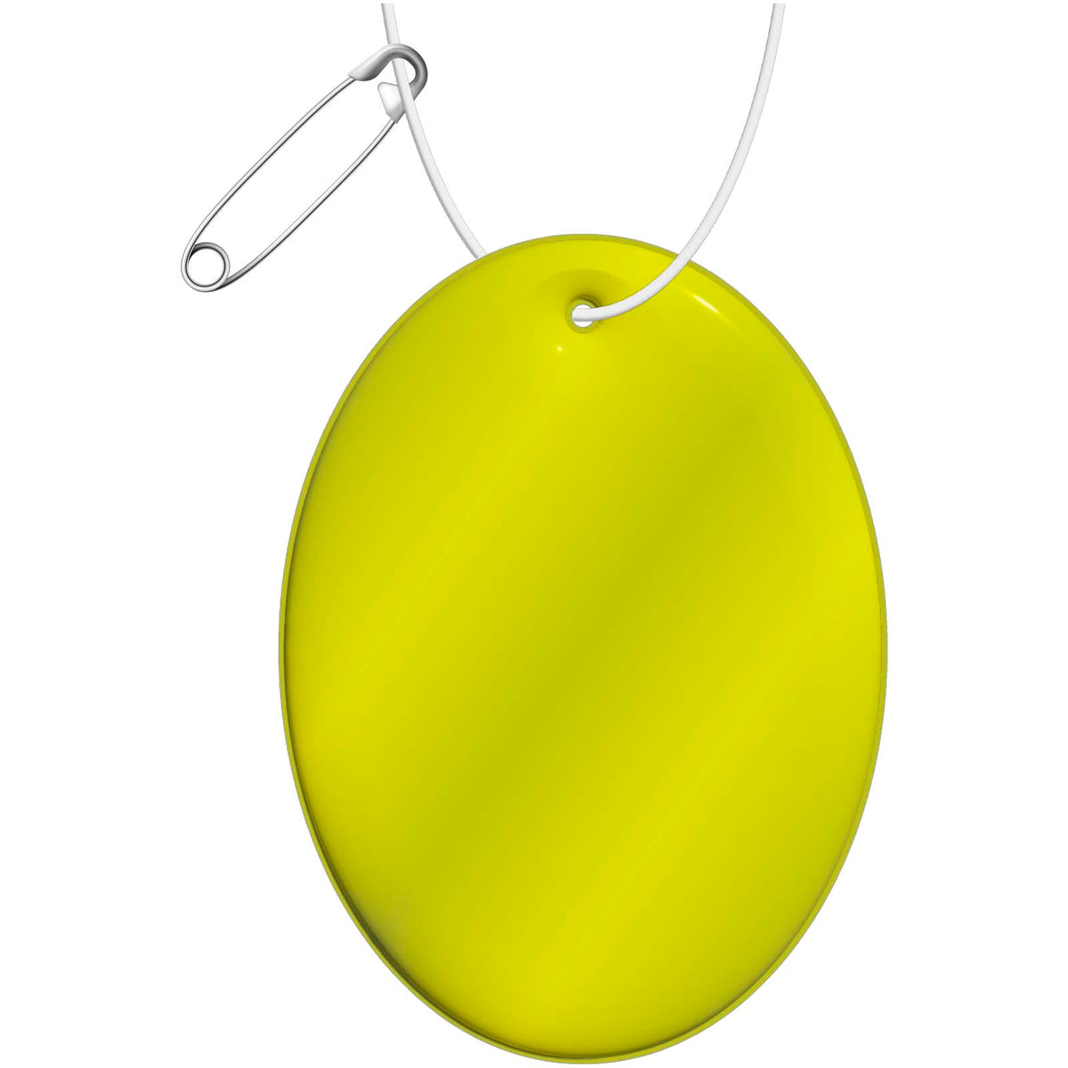 RFX™ H 16 ovaler, leichter, reflektierender PVC Anhänger – Neongelb