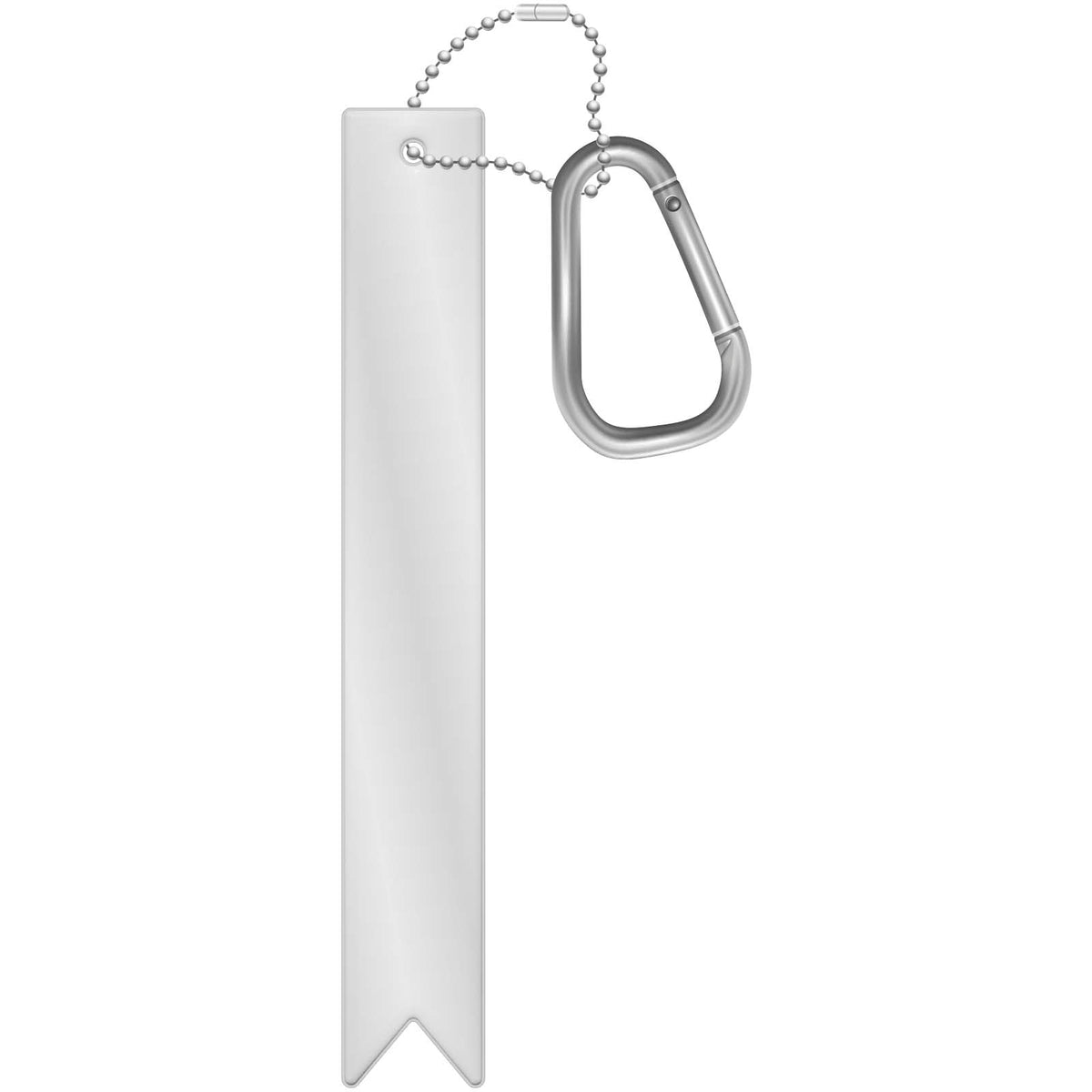 RFX™ H 9 leichter, reflektierender PVC Anhänger mit Karabiner – Weiss