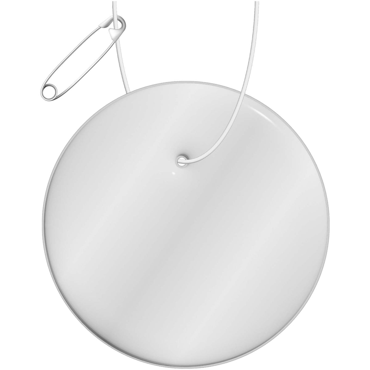 RFX™ H 16 runder, leichter, reflektierender PVC Anhänger – Weiss
