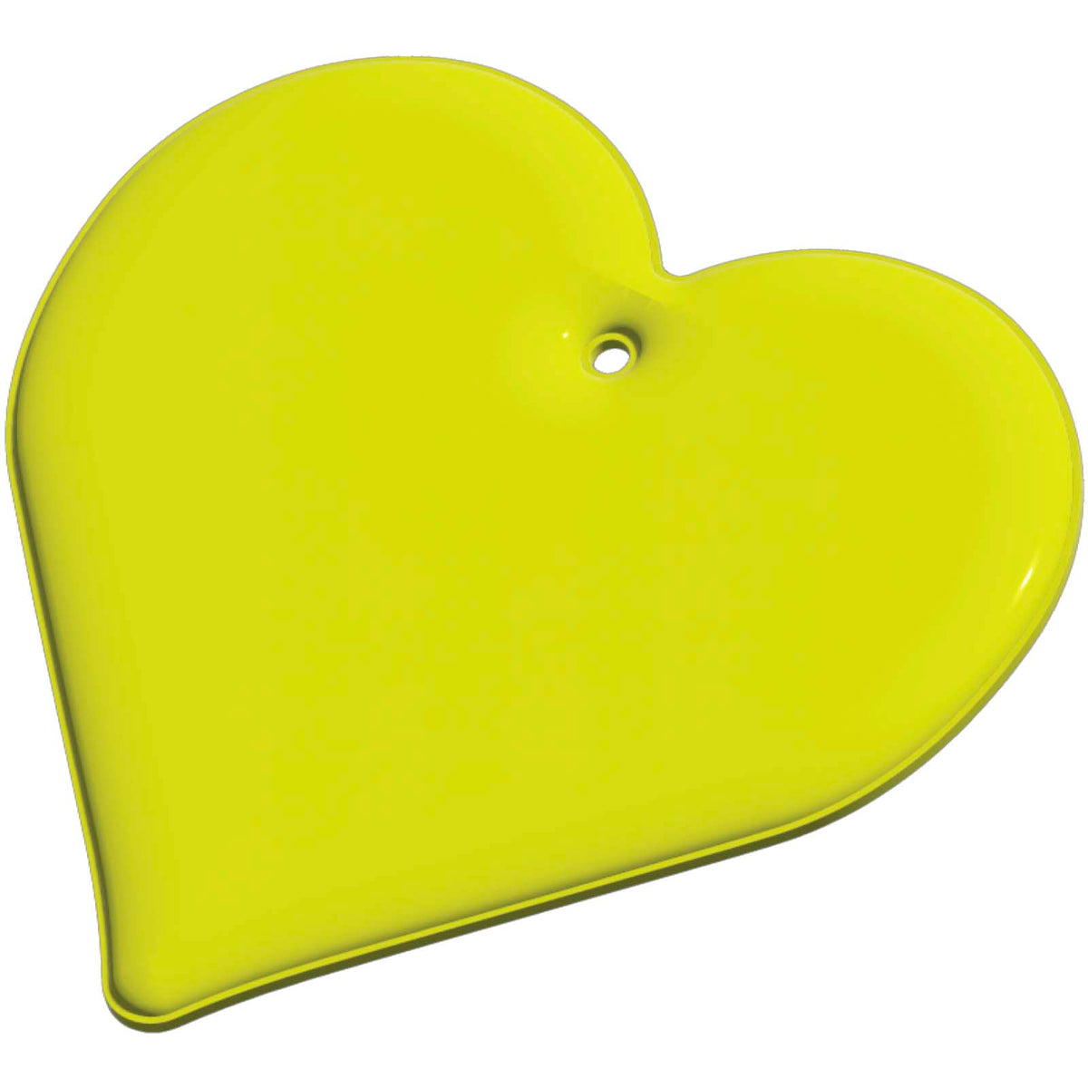 RFX™ H 16 leichter, reflektierender PVC Anhänger Herz – Neongelb