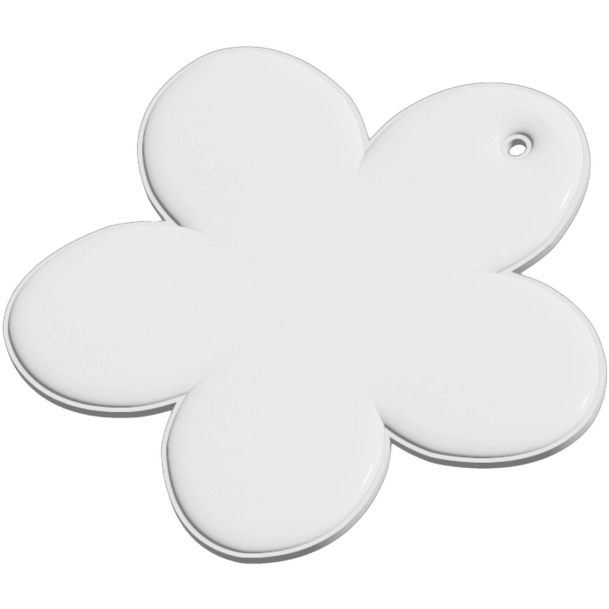RFX™ H 13 leichter, reflektierender PVC Anhänger Blume – Weiss