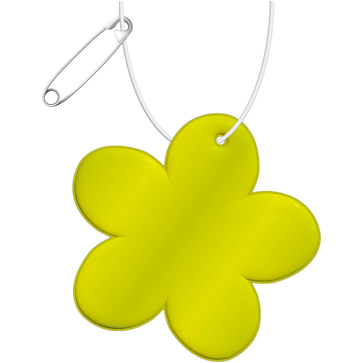 RFX™ H 13 leichter, reflektierender PVC Anhänger Blume – Neongelb