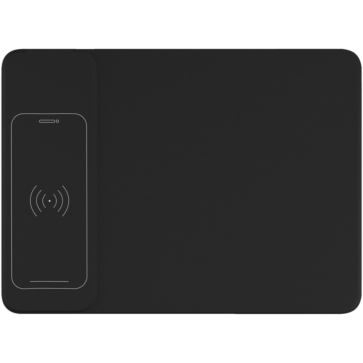 SCX.design O25 10 W Induktions Mauspad mit Leuchtlogo – Schwarz / Weiss