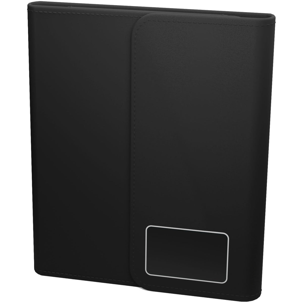 SCX.design O18 A5 Notizbuch mit kabelloser 5W Powerbank mit 4000 mAh und Leuchtlogo – Schwarz
