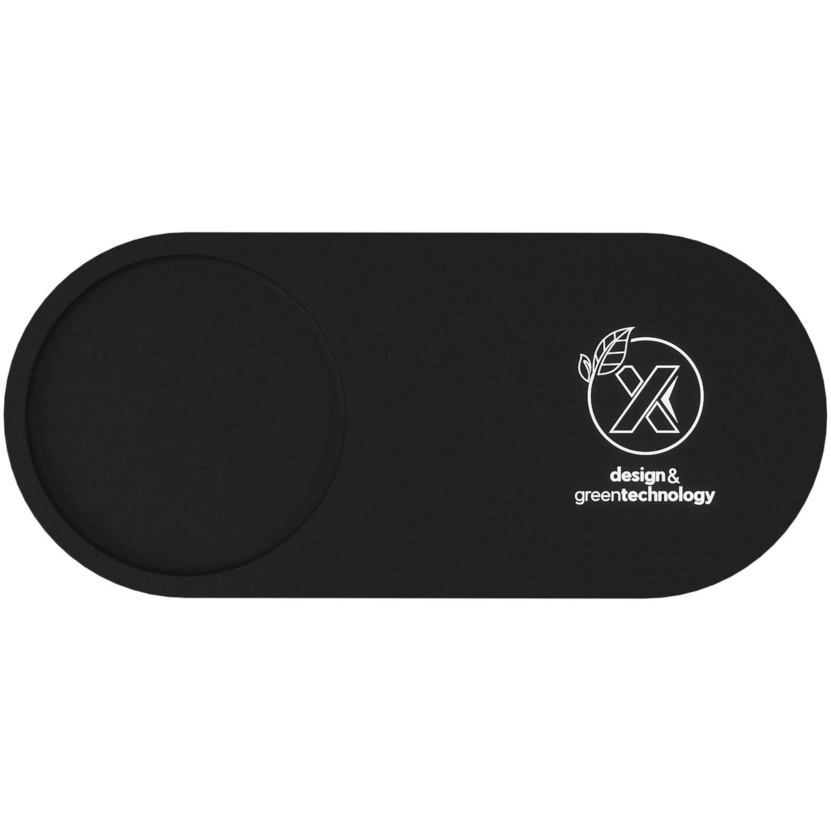 SCX.design W17 kabelloses 10W Ladepad mit Bambus Stifthalter und Leuchtlogo – Holz / Schwarz
