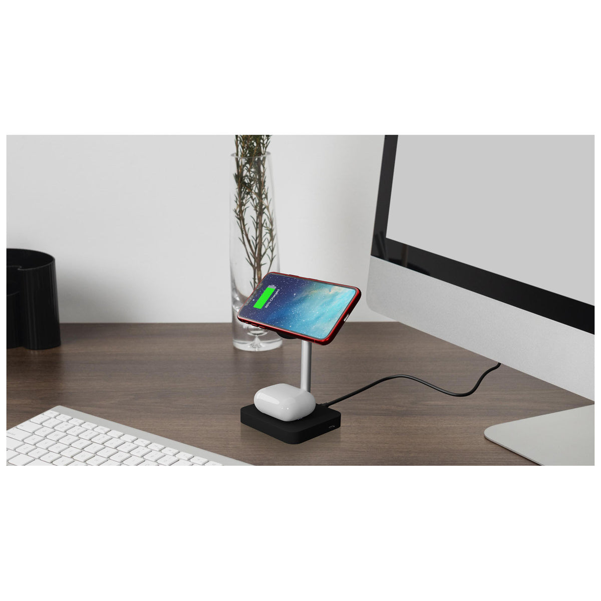 SCX.design W22 15W und 5W magnetisches wireless Ladegerät – Schwarz