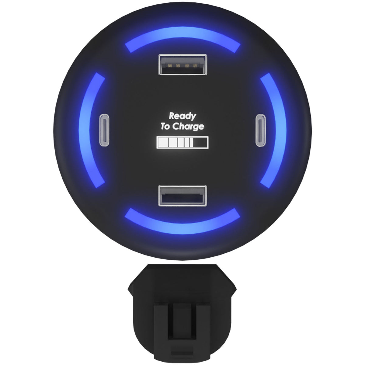 SCX.design H11 Smart Home Ladegerät mit Leuchtlogo – Schwarz