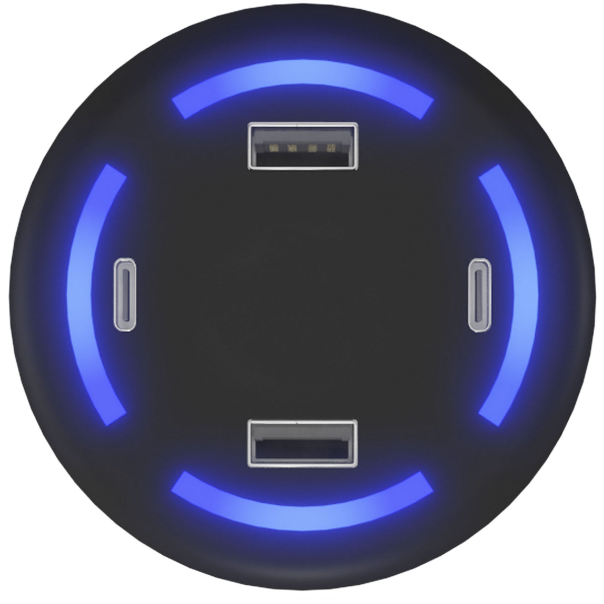 SCX.design H11 Smart Home Ladegerät mit Leuchtlogo – Schwarz