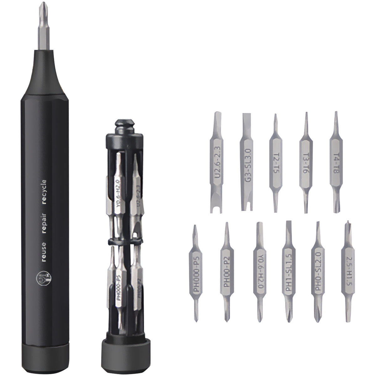 SCX.design T18 All in One Schraubendreher Set, 10 teilig – Schwarz
