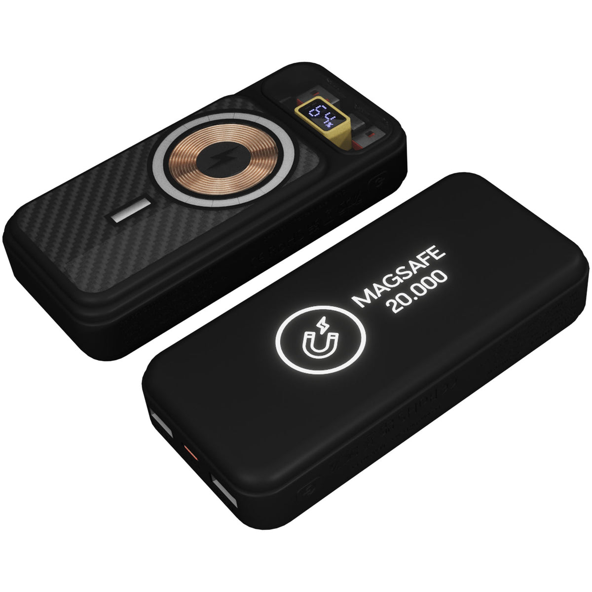 SCX.design P50 magnetische Powerbank 20.000 mAh mit Leuchtlogo