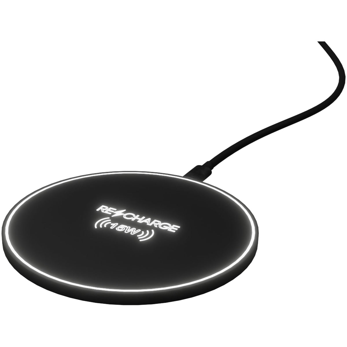 SCX.design W2115 W kabelloses Ladepad mit Leuchtlogo – Schwarz