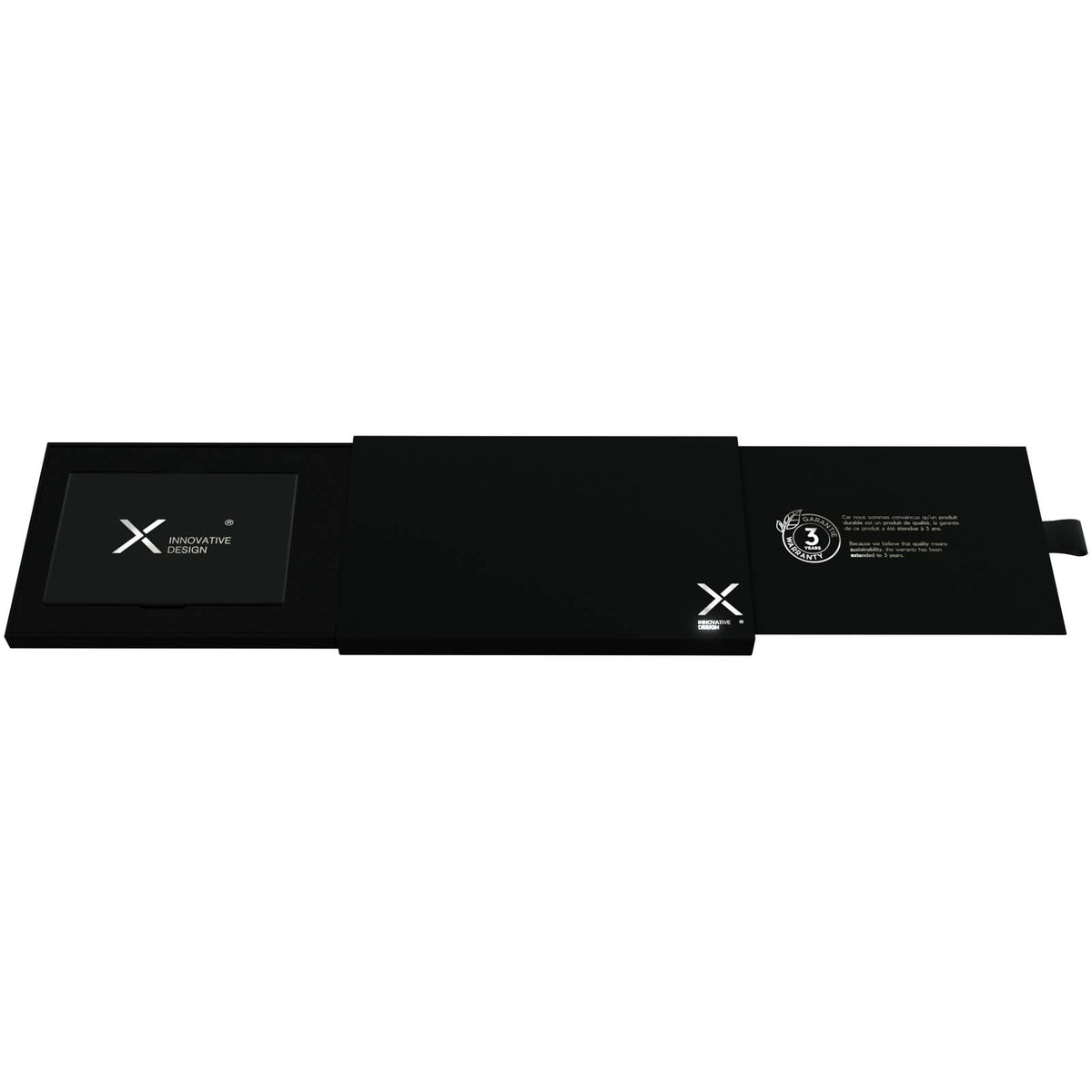 SCX.design P21 3000 mAh ultradünne, magnetische Powerbank – Schwarz