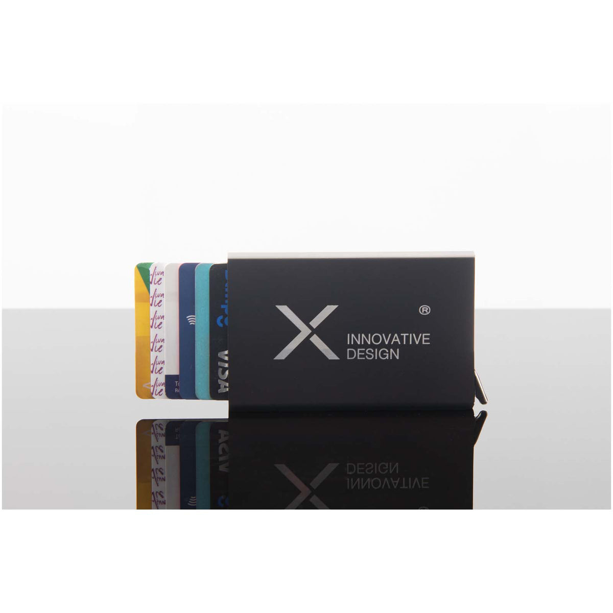 SCX.design O35 Magnetischer RFID Kartenhalter – Schwarz