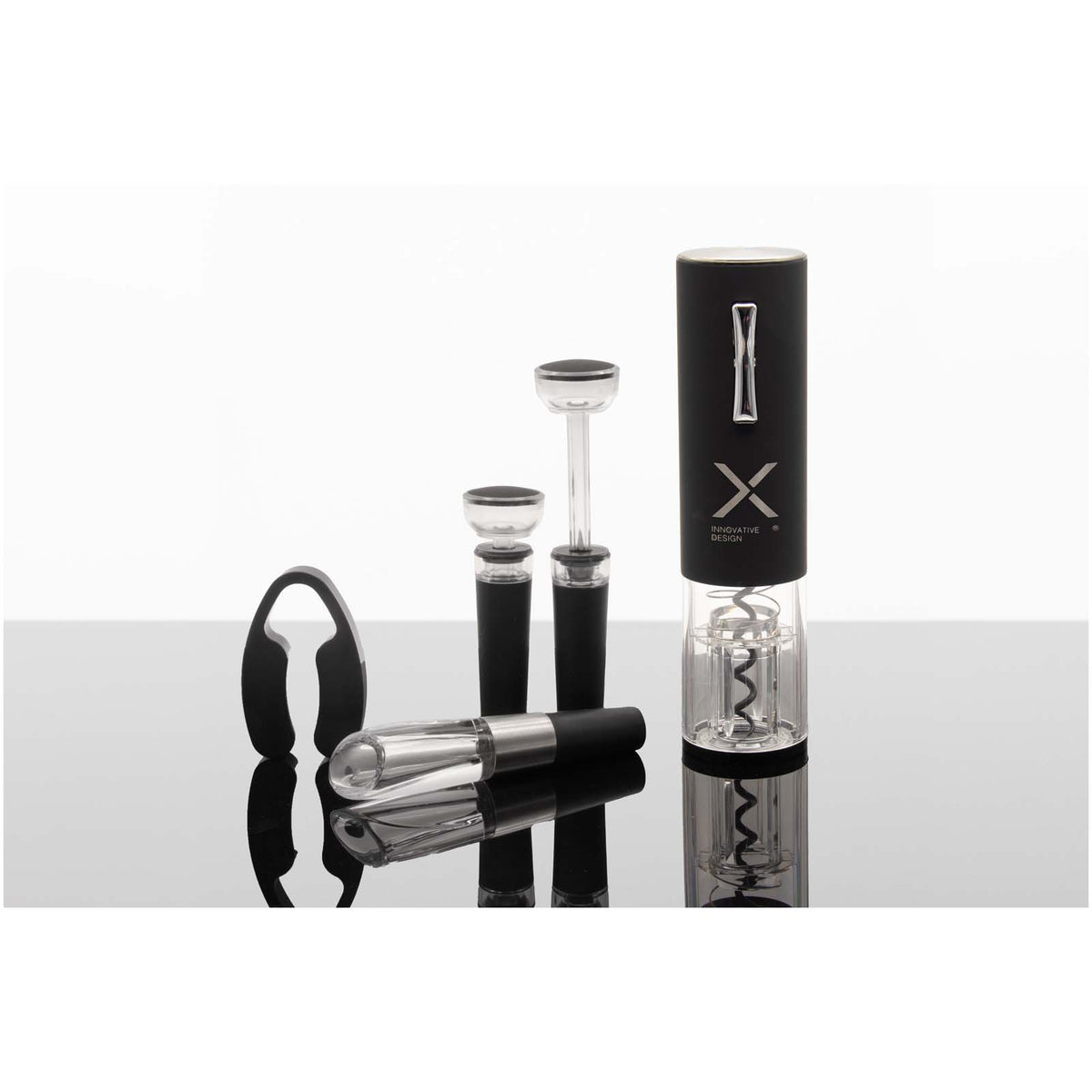 SCX.design K07 Elektrisches Weinset – Schwarz