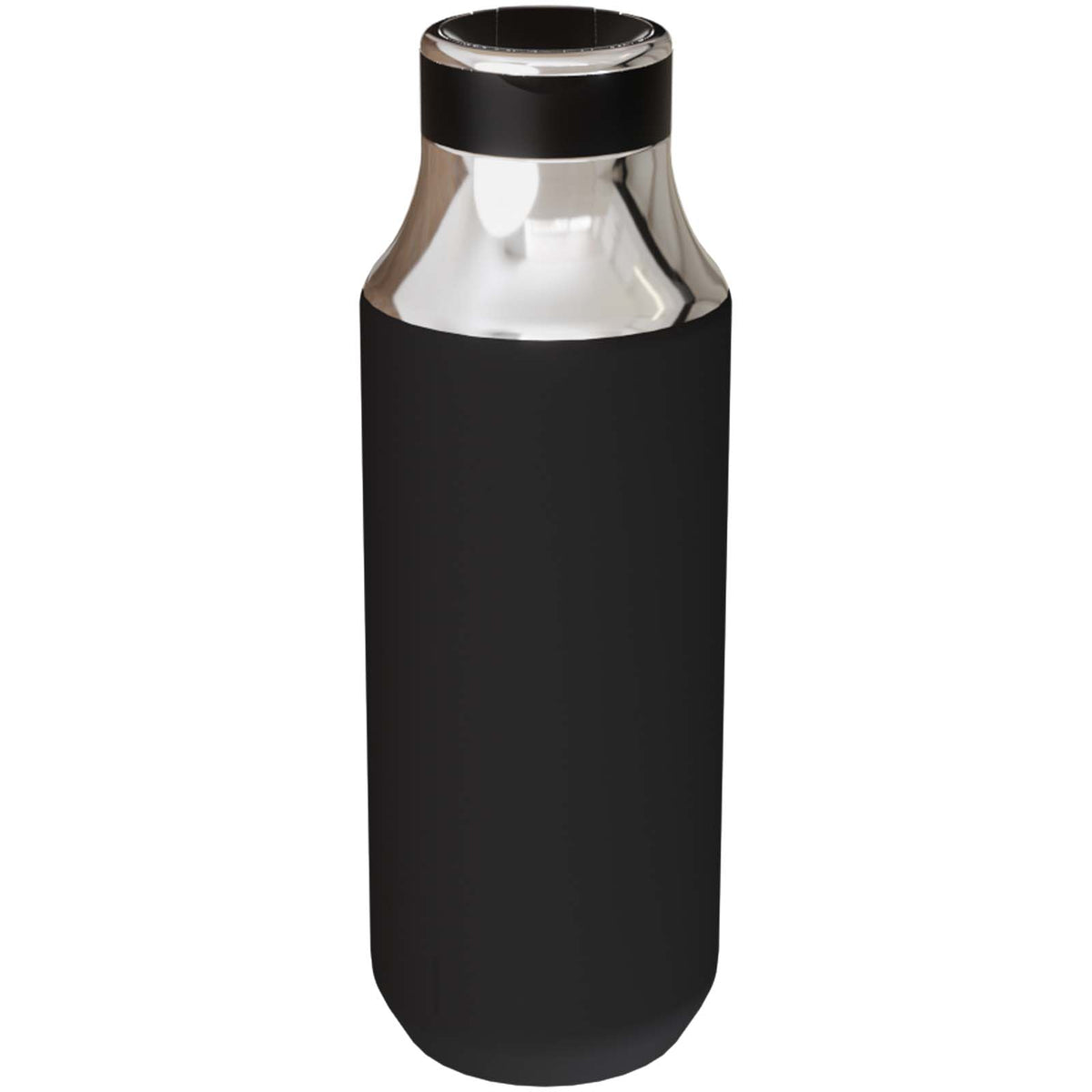 SCX.design D12 500 ml Isolierflasche aus Edelstahl mit Trinkhalm – Schwarz
