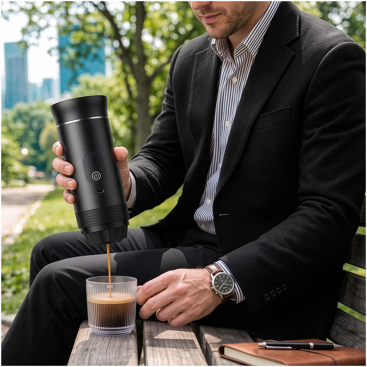 SCX.design D30 TravelPresso Kaffeemaschine – Schwarz